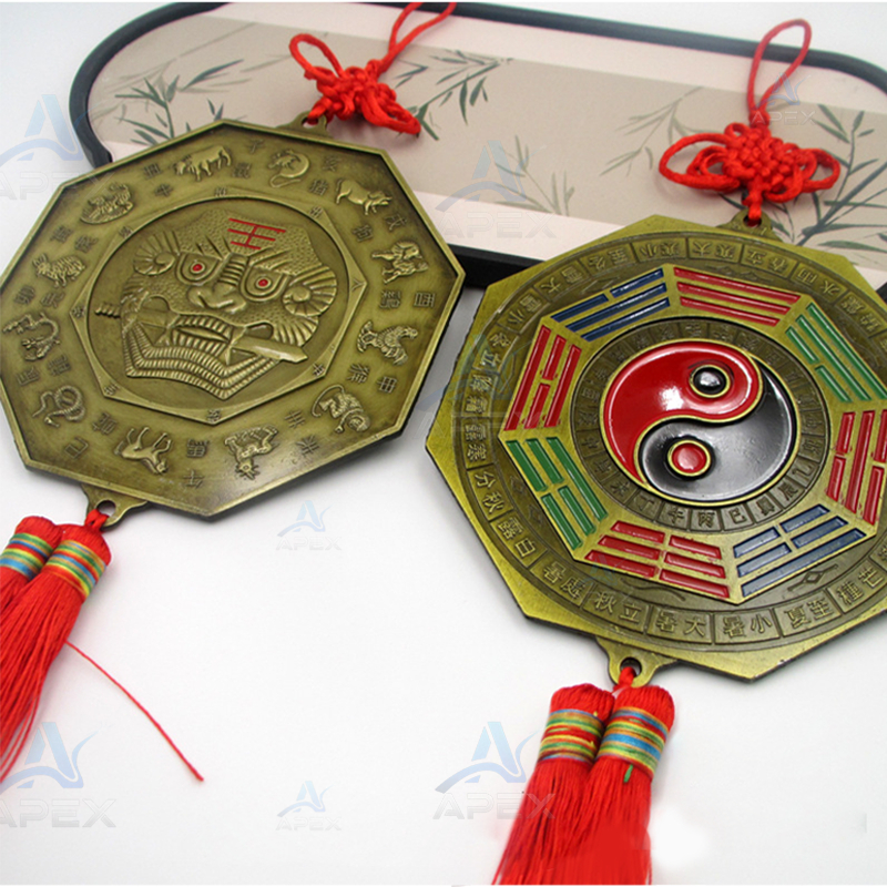 Gương Phong Thủy Bát Quái Hổ - 5cm/10cm/13cm/14.5cm Hóa Sát Trấn Tà - Gương bát quái hổ phù hoá sát