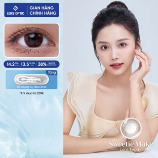 Lens 1 ngày SEED Eye Coffret 1 Day UV màu Sweetie Make, kính áp tròng cận màu nâu hồng - Lens Optic