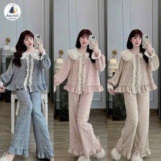  ĐỒ NGỦ PIJAMA DÀI TAY SIZE 45-58KG PIJAMA DÀI VẢI ĐŨI MỀM MỊN ĐỒ BỘ NỮ MẶC NHÀ DỄ THƯƠNG 
