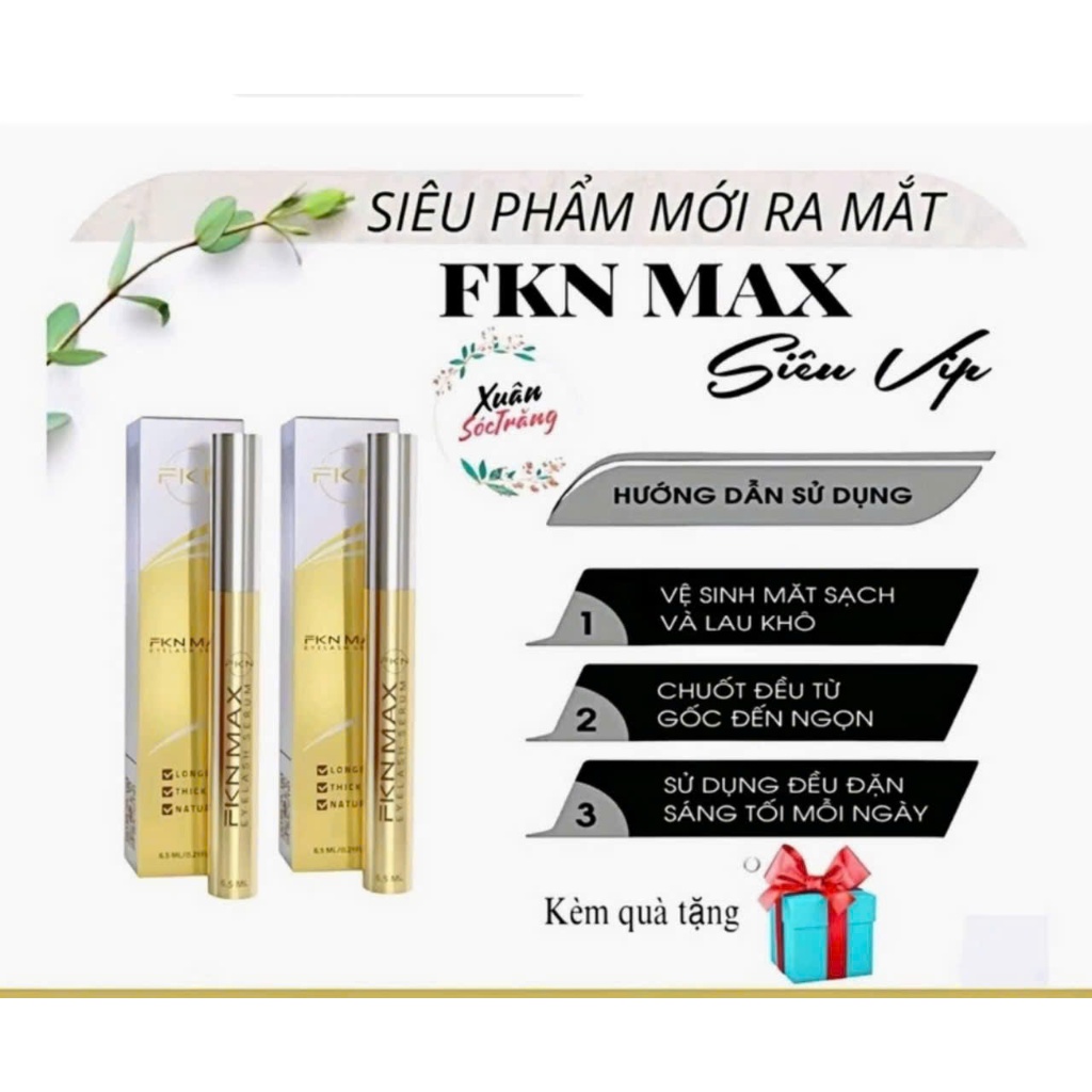 (chính hãng) 2 Serum Dưỡng Mi FKN MAX Chính Hãng Dưỡng Dài Cong Mi Chỉ Sau 1 Liệu Trình