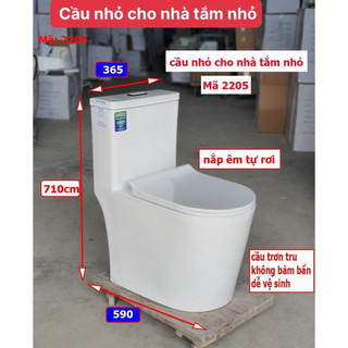 Bồn cầu liền khối phù hợp không gian nhỏ