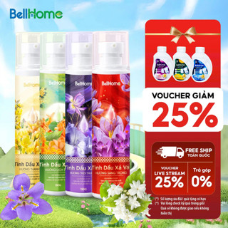 Xịt thơm vải Bellhome - Công nghệ sinh học an toàn mọi loại vải, lưu hương 72h, khử mùi