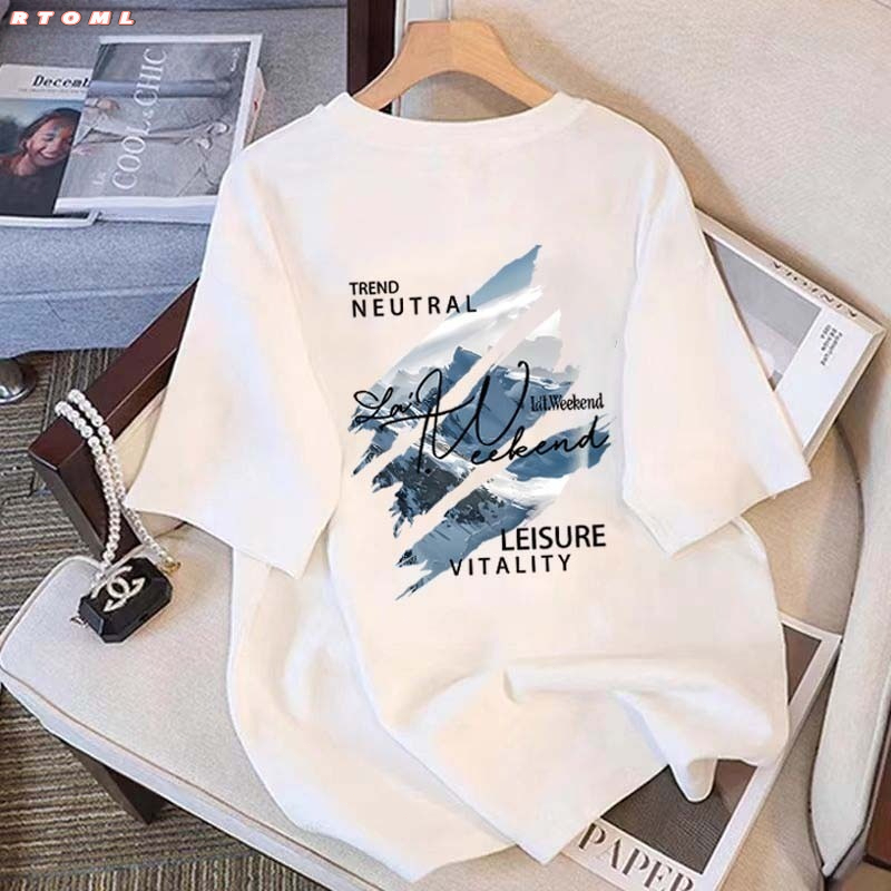 Áo Thun nữ Sẹo vết xước vết rách đường mòn núi tuyết Áo Thun Nam Nữ Mới Nhất 2025 100% cotton 260gsm