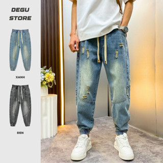 Quần Jean Nam Dáng Jogger Cạp Chun Quần Bò Cào Loang Chất Vải Co Giãn Mặc Thoải Mái [ BGJ-091 ]
