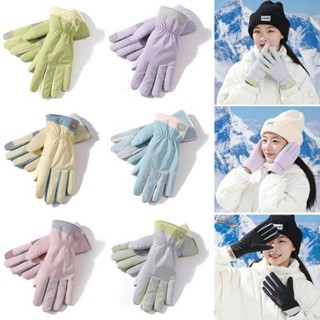 Găng tay cảm ứng màn hình điện thoại phong cách mới mùa đông, lót lông cừu dày ấm áp, chống gió lạnh và chống thấm nước