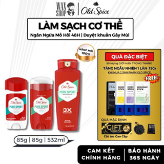 Lăn khử mùi, sữa tắm Old Spice Pure Sport 85g | 532ml chính hãng, lăn nách, sáp khử mùi