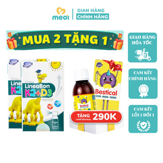 (tặng quà) D3 K2 Lineabon dạng XỊT 10ml giúp bé hấp thu tối đa canxi