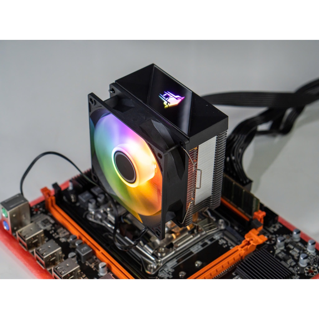 Fan cpu tản 2 ống đồng K200 Kf200 Jungle Leopard led RGB - Hiển thị nhiệt độ chính hãng - mini size | BigBuy360 - bigbuy360.vn