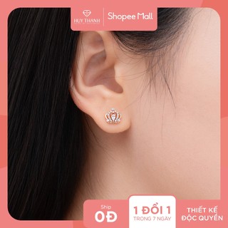  SOOBIN'S QUEEN - Bông Tai Vàng Tây 10k Gắn Đá CZ BTPTB407 Huy Thanh Jewelry 