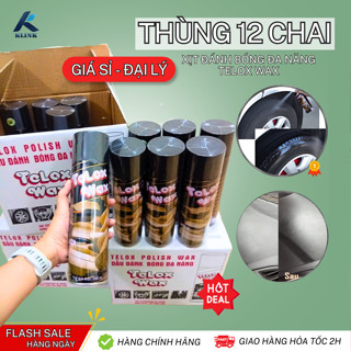 [Sỉ] Thùng 12 Chai Telox Wax 550ml – Xịt bóng, dưỡng nhựa đa năng, phục hồi bề mặt như mới