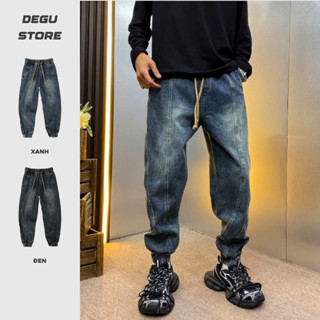  Quần Bò Jogger Nam Quần Jean Bo Ống Cạp Chun Dây Rút Mặc Co Giãn Thoải Mái   BGJ - 083   