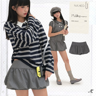 Quần short bí nữ NAKEDbyV quần dùi giả váy phòng tôn dáng vintage BÉBI SKORT