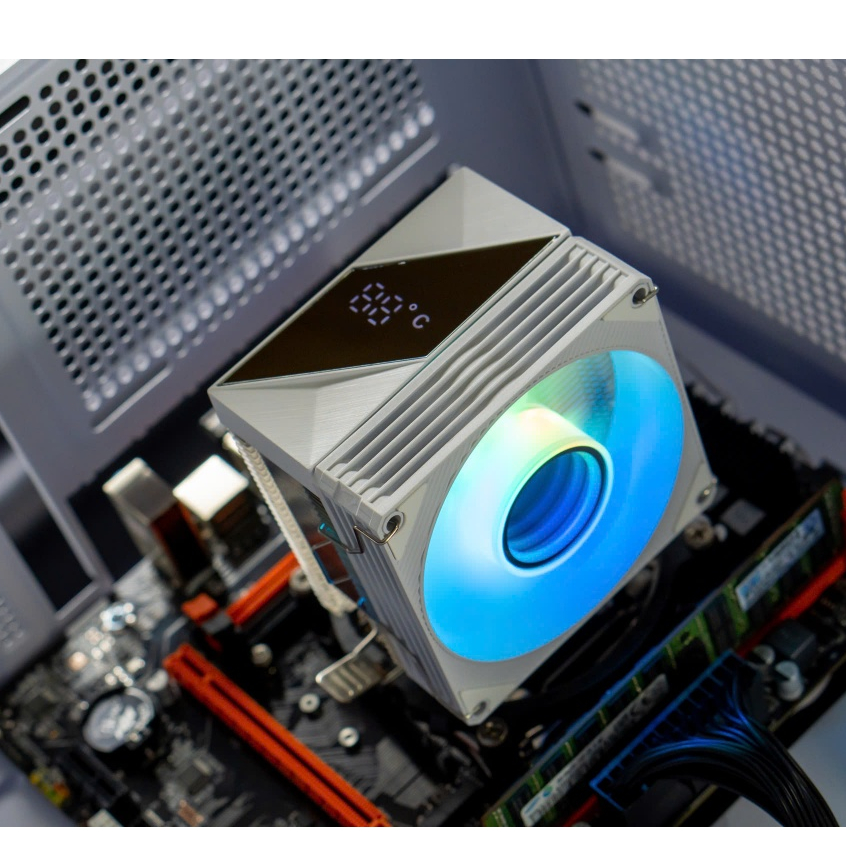 Fan cpu tản 2 ống đồng K200 Kf200 Jungle Leopard led RGB - Hiển thị nhiệt độ chính hãng - mini size | BigBuy360 - bigbuy360.vn