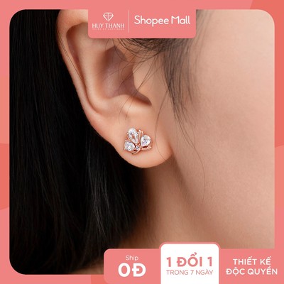 SOOBIN'S QUEEN - Bông Tai Vàng Tây 10k Gắn Đá CZ BTPTB408 Huy Thanh Jewelry