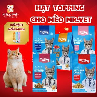   COMBO 3-5 GÓI  Thức ăn cho mèo MRVET Topping dạng hạt gói 1KG - Misopet 