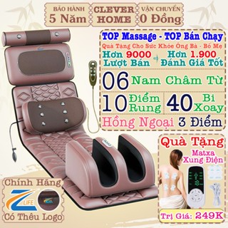 [Hàng ZLIFE - Phải Có Thêu LOGO] Đệm massage toàn thân, nệm massage xoa bóp, máy mát xa cao cấp