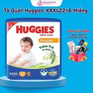 Tã Quần Huggies Skin care Tràm Trà Tự Nhiên Size XXXL22+6 Miếng Cho Bé Từ 20 Kg Đến 30 Kg - Thanh Ngân Shop
