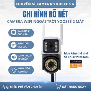  Camera wifi ngoài trời Yoosee 2 mắt Full HD Chống nước Xoay 360 độ Xem đêm có màu Bảo hành 1 Năm 