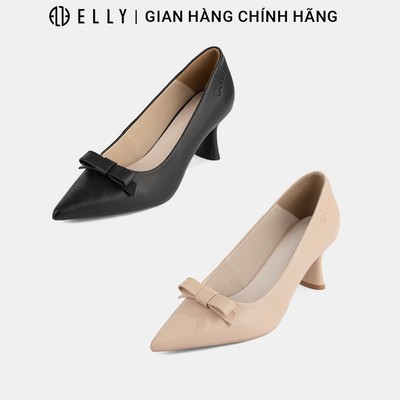 Giày cao gót nữ ELLY EGM235 da microfiber mũi nhọn gót 6.5cm thanh lịch