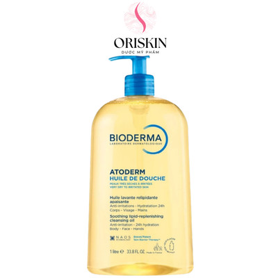 Bioderma Dầu Tắm Làm Sạch & Làm Dịu Da Khô, Nhạy Cảm Atoderm Huile De Douche