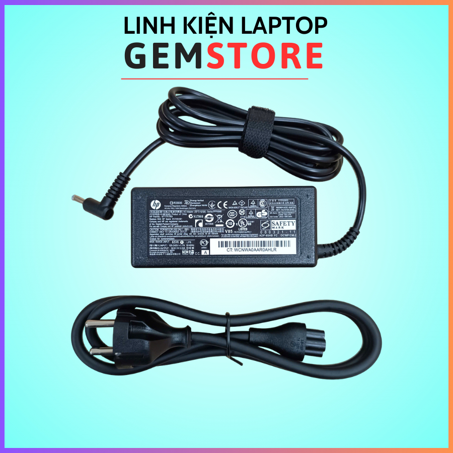 Cục Sạc Laptop HP 19.5V - 3.33A 65W cho Hp Envy Probook Elitebook