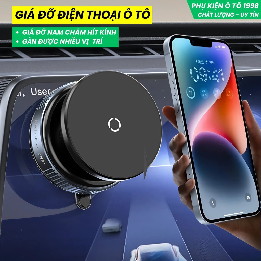 Giá Đỡ Điện Thoại Trên Ô Tô Nam Châm