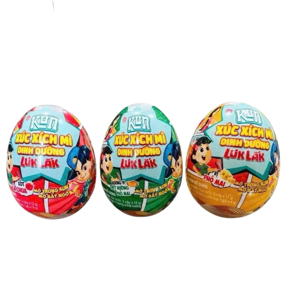 3 Quả Trứng Xúc Xích mì Dinh Dưỡng Kun
