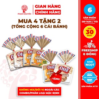   MUA 4 TẶNG 2  Tổng cộng 6 Bánh Mì Siêu Hạt Dinh Dưỡng Otto Phạm Nguyên 145g | Bánh mì dinh dưỡng | Đồ ăn vặt 