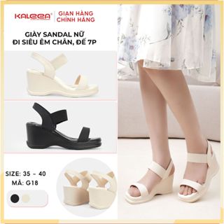 Kaleea G18 - Giày Cao Gót Đế Xuồng Quai Chun Đi Êm Hack Dáng Độn Cao 7P