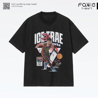 Áo thun Unisex Basketball Trae Young Bootleg Oversized 100% Cotton ngắn tay