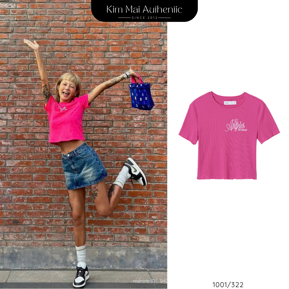 1001/322 | Croptop hồng  LEFTIES năng động size S