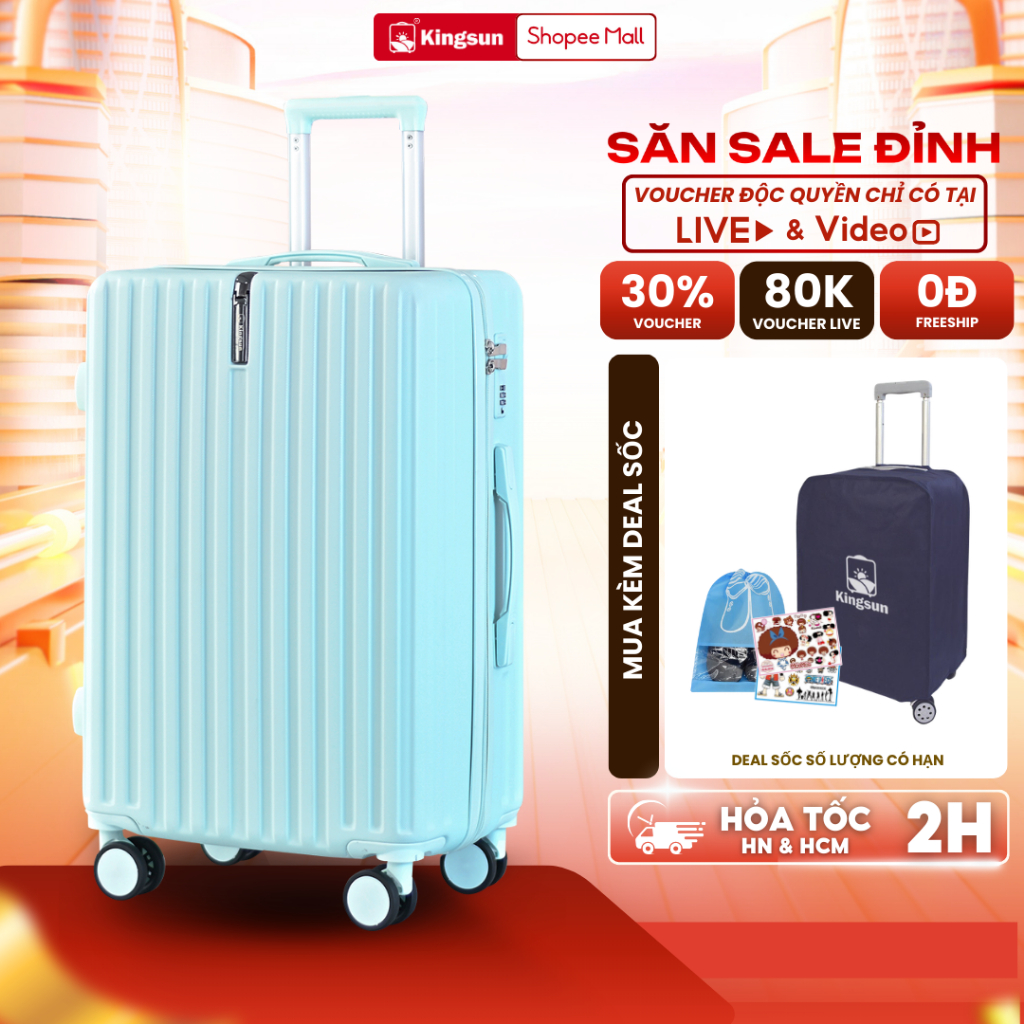  Vali kéo du lịch Kingsun size 28inch KS218 KS219 Bảo hành 5 năm 