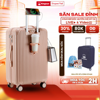 Vali Du Lịch Khóa Kéo Kingsun KS-155/T01/T08 Size 20/24/28 Nhựa ABS+PC Bảo Hành 5 Năm