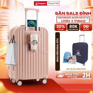 Vali Du Lịch Khóa Kéo Thời Trang Cao Cấp Kingsun Size20/24/28 KS-219/309 Nhựa ABS+PC Bảo Hành 5 Năm