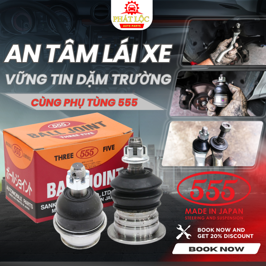 Rotuyn trụ đứng 555 phù hợp với Innova, Fortuner, Hilux ( 555 chính hãng)
