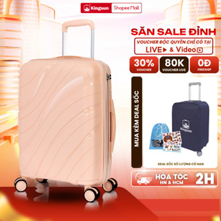 Vali kéo Du Lịch Nhựa PP02 Kingsun Cao Cấp Chống Va Đập Size 20/24 khóa hải quan TSA Bảo Hành 5 Năm