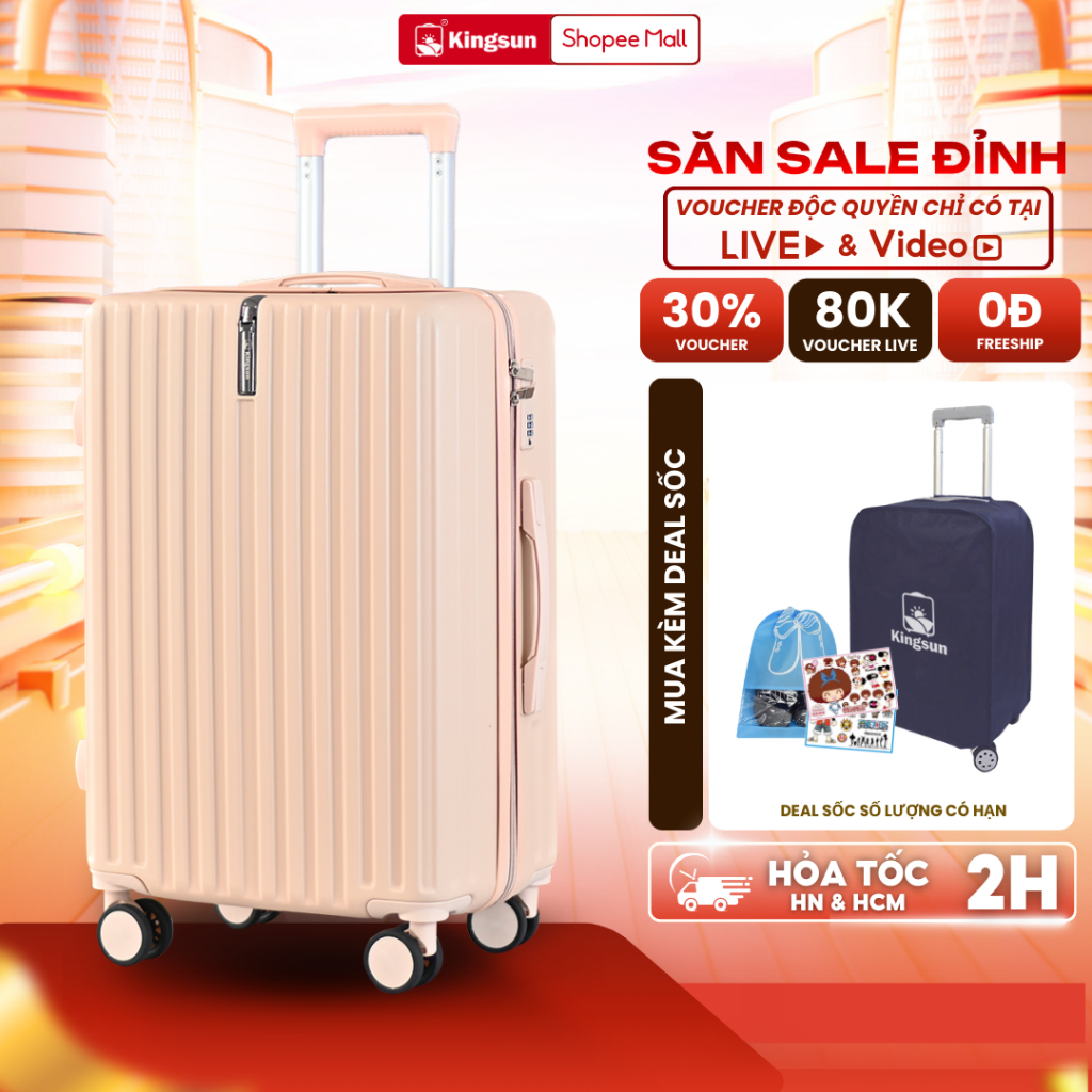 Vali kéo du lịch Size 24 Kingsun KS 219, bảo hành 5 năm