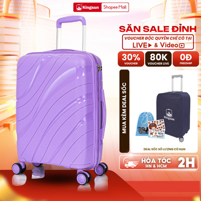 Vali Du Lịch Nhựa PP02 Cao Cấp, Vali Kéo Chống Va Đập Size 28, Bảo Hành 5 Năm