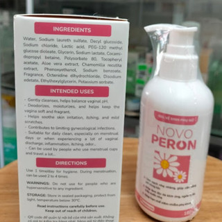 Dung Dịch Vệ Sinh Novo Peron 180g – Giúp Giữ Ẩm Cân Bằng Ph NovoPeron chiết xuất Cúc La Mã kết hợp Octenidine