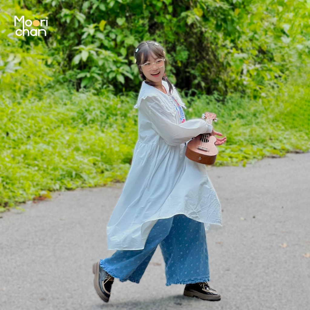 Đầm cổ sen vintage mùa thu 2025 đầm dáng babydoll phong cách Mori đầm vintage Nhật Bản