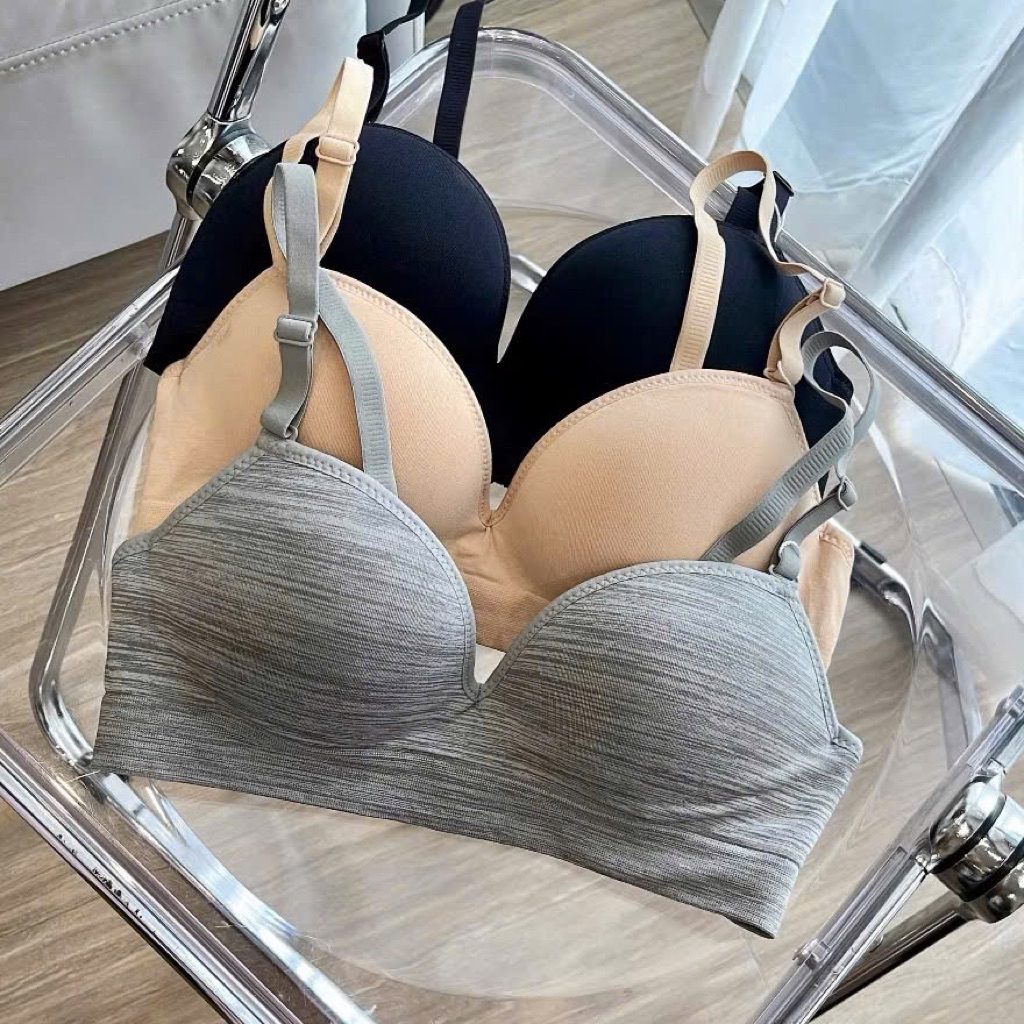 Áo lót không gọng chất cotton nâng ngực đệm nhẹ 2cm Myna Bra: AL2001