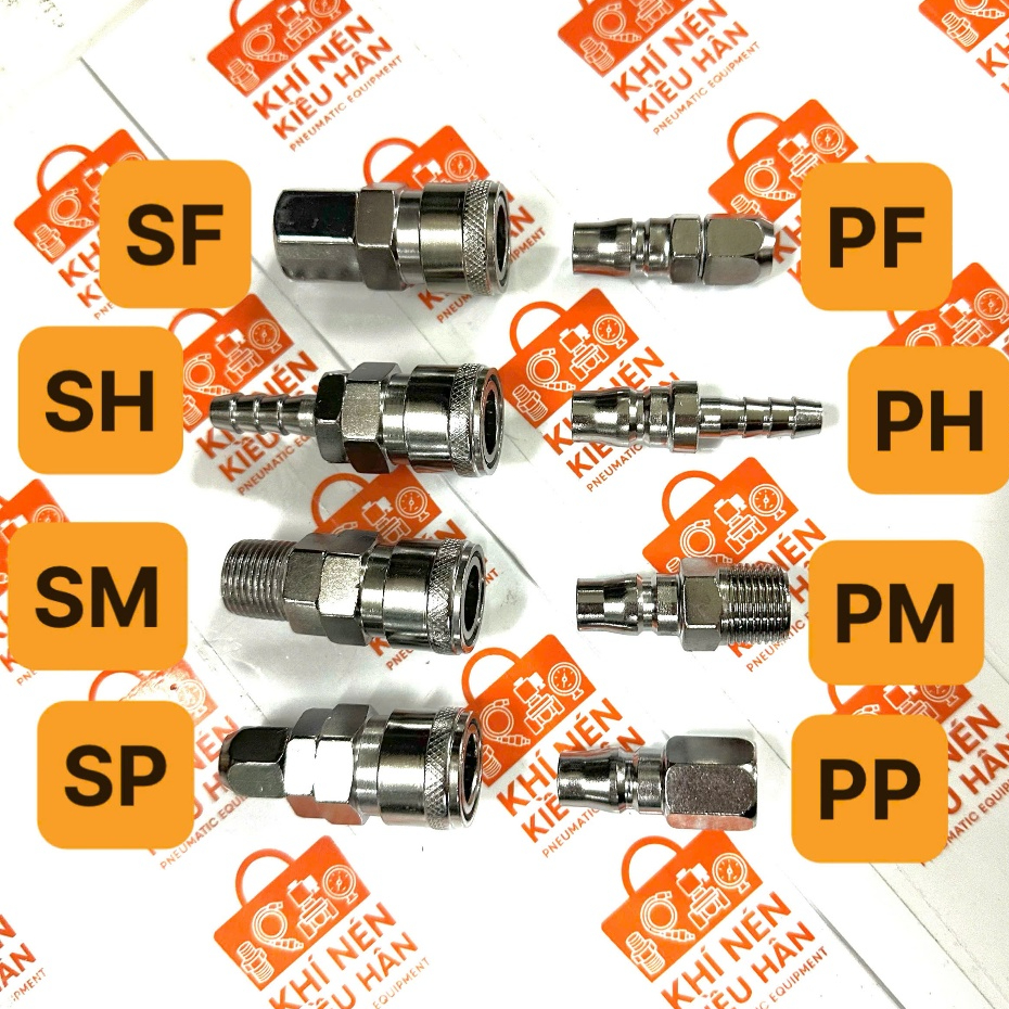 GIÁ XƯỞNG Khớp nối nhanh hơi khí nén, đầu cắm nhanh khí nén ẢNH THẬT