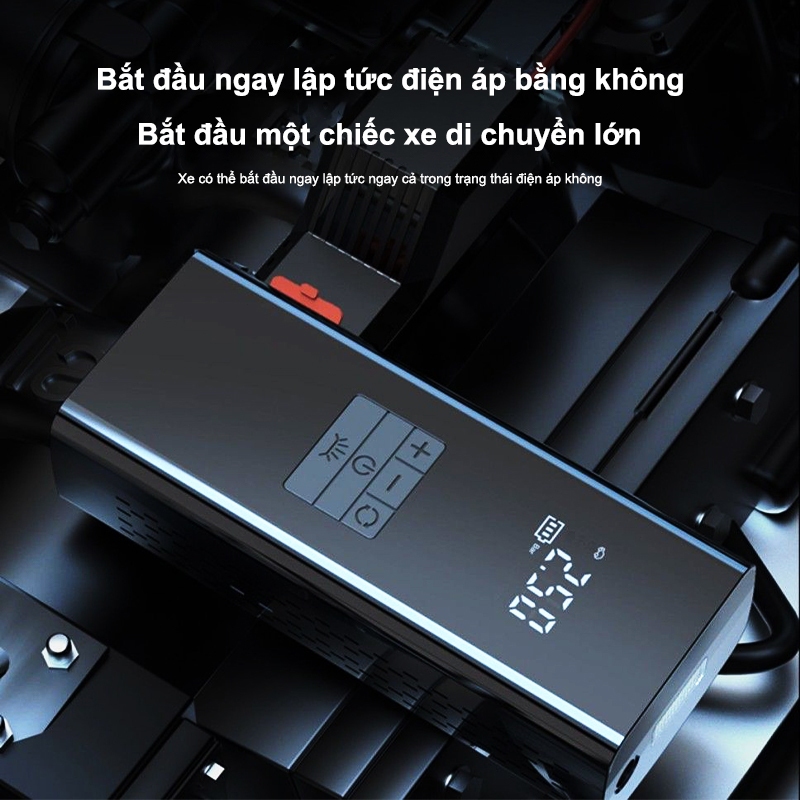 Dosen Pro xe máy bơm không khí xe gắn máy xách tay máy nén khí xe đạp điện lốp inflator màn hình LCD Đánh lửa khẩn cấp | BigBuy360 - bigbuy360.vn