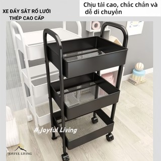  Kệ sắt  hàng tốt  để đồ bỉm sữa Xe Đẩy Spa lưới thép có bánh xe xe đẩy hàng bánh xoay 360 độ 