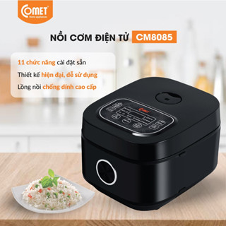 Nồi Cơm Điện Tử 1.2 Lít Comet Lòng niêu CM8085 - Hàng Chính Hãng (Bảo Hành 12 Tháng)