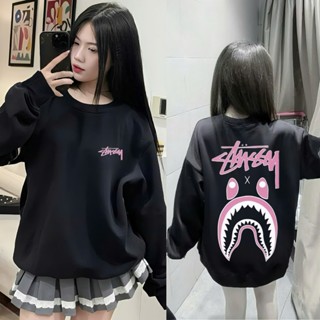 Áo Nỉ Sweater In Hình Stussy Miêng Cá Mập Chất Liệu Nỉ Bông Siêu Ấm Dành Cho Cả Nam và Nữ ẤM Áp Hottrend 2025 [G23]