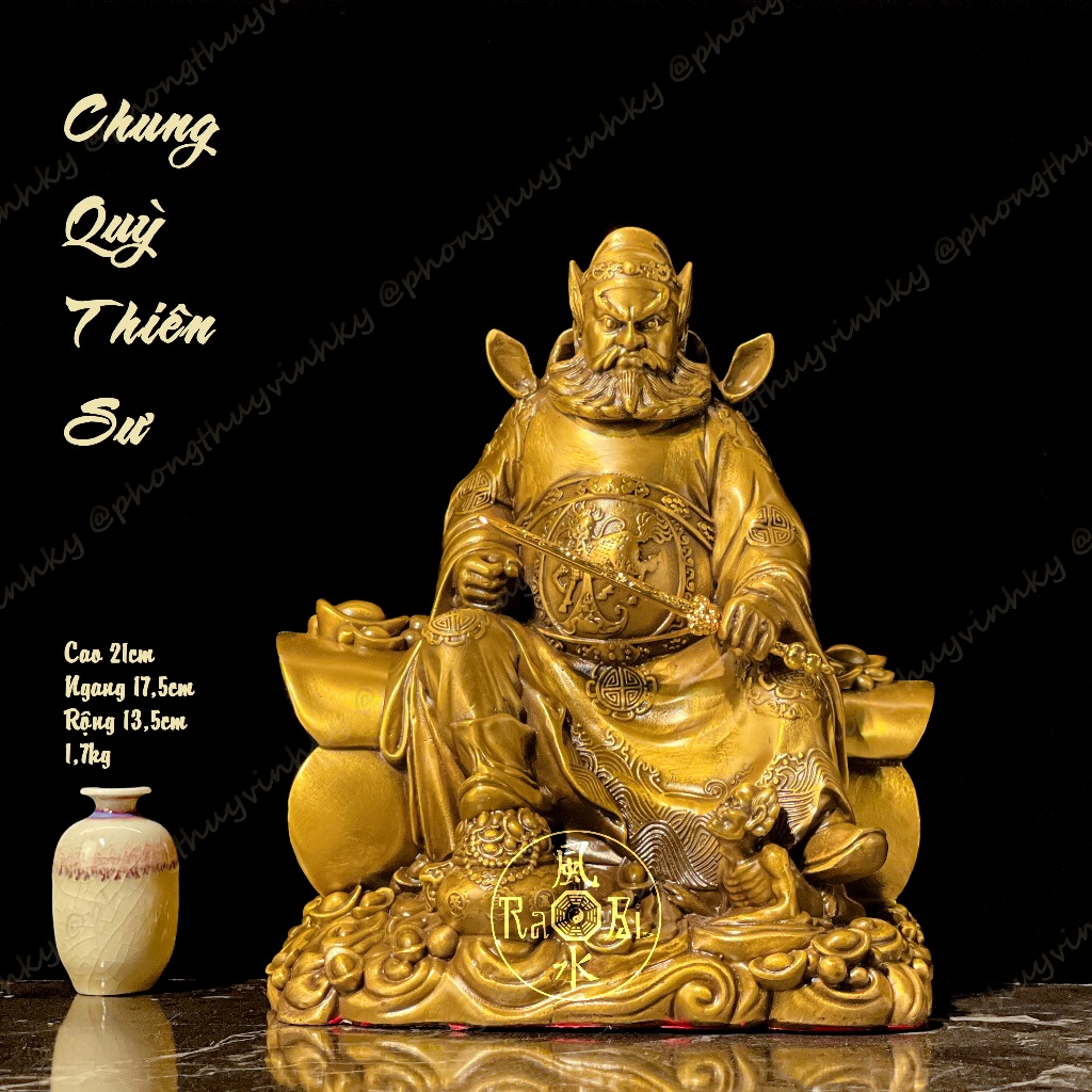 Chung Quỳ Thiên Sư Hàng Ma Phục Quỷ - Tượng Đồng Thờ Cúng