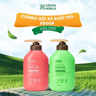 Dầu Gội Thảo Dược Bưởi Trà Cỏ Cây Hoa Lá Việt Nam Cấp Ẩm Phục Hồi Tóc Hư Tổn 500g