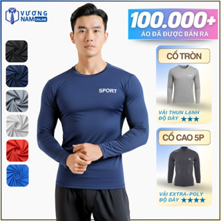 Áo thun nam Thu Đông tay dài, áo giữ nhiệt ôm body co giãn 4 chiều cao cấp đẹp VNO87