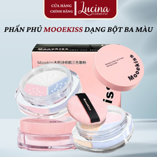 Phấn Phủ Mooekiss, Phấn Phủ Bột 3 Màu Kiểm Soát Dầu, Chống Nước & Mồ Hôi 7.5g LUCINACOSMETICC